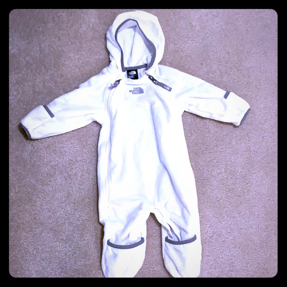 The North Face Kids White Baby Bunting 3-6 M